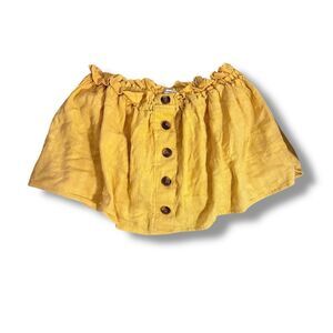 American Eagle Outfitters Yellow Off-Shoulder Crop Top